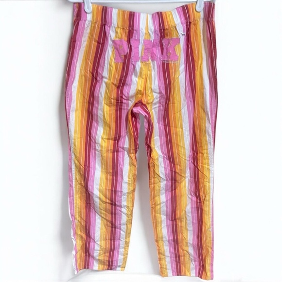 Pink Victoria’s Secret Y2K Roadtrip Striped Boxer Sleep Pants Size Medium - Picture 2 of 4
